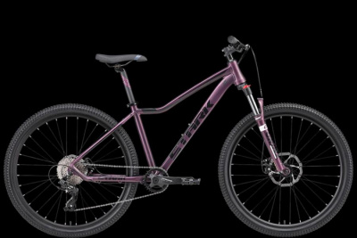 27,5" Велосипед STARK '24 Viva 27.2D 8-speed, рама AL-16" (фиолетовый матовый/чёрный) Россия