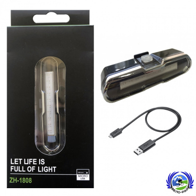 Стоп-сигнал КРАСНЫЙ+СИНИЙ USB (режим проблескового маячка, ZH-1808)