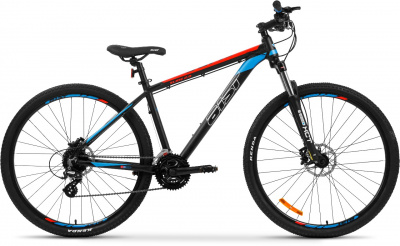 27,5" Велосипед AIST Slide 2.0 (гидравлика) 24-speed, рама AL-20" (чёрный-синий) Беларусь