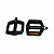 Педаль HENGCHI "BMX/MTB" модель: JD-280. резьба: М 14,29х1,27мм. (9/16"х20tpi) пластик чёрный