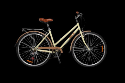 28" Велосипед WELS Swift 7 speed, низкая рама 17", багажник (жёлтый)